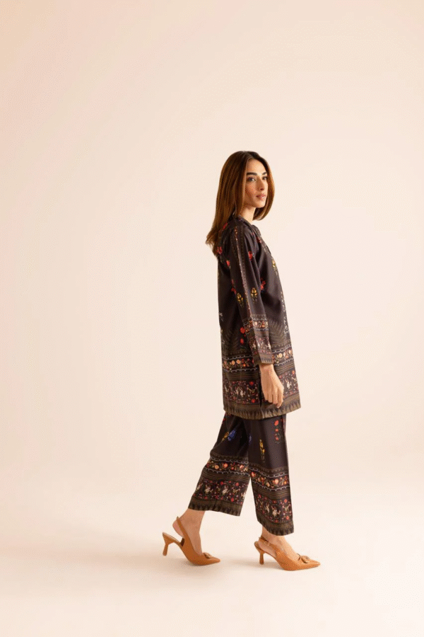 Black Floral Printed Two-Piece – Elegant Everyday Charm - Image 3
